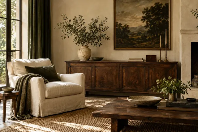 Sugestão de composição com objetos decorativos em tons claros